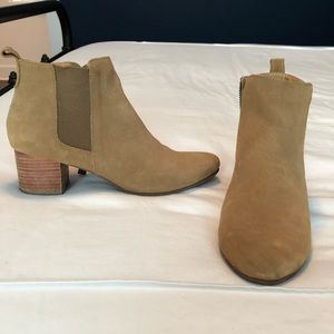 ABLE Camel Suede Booties